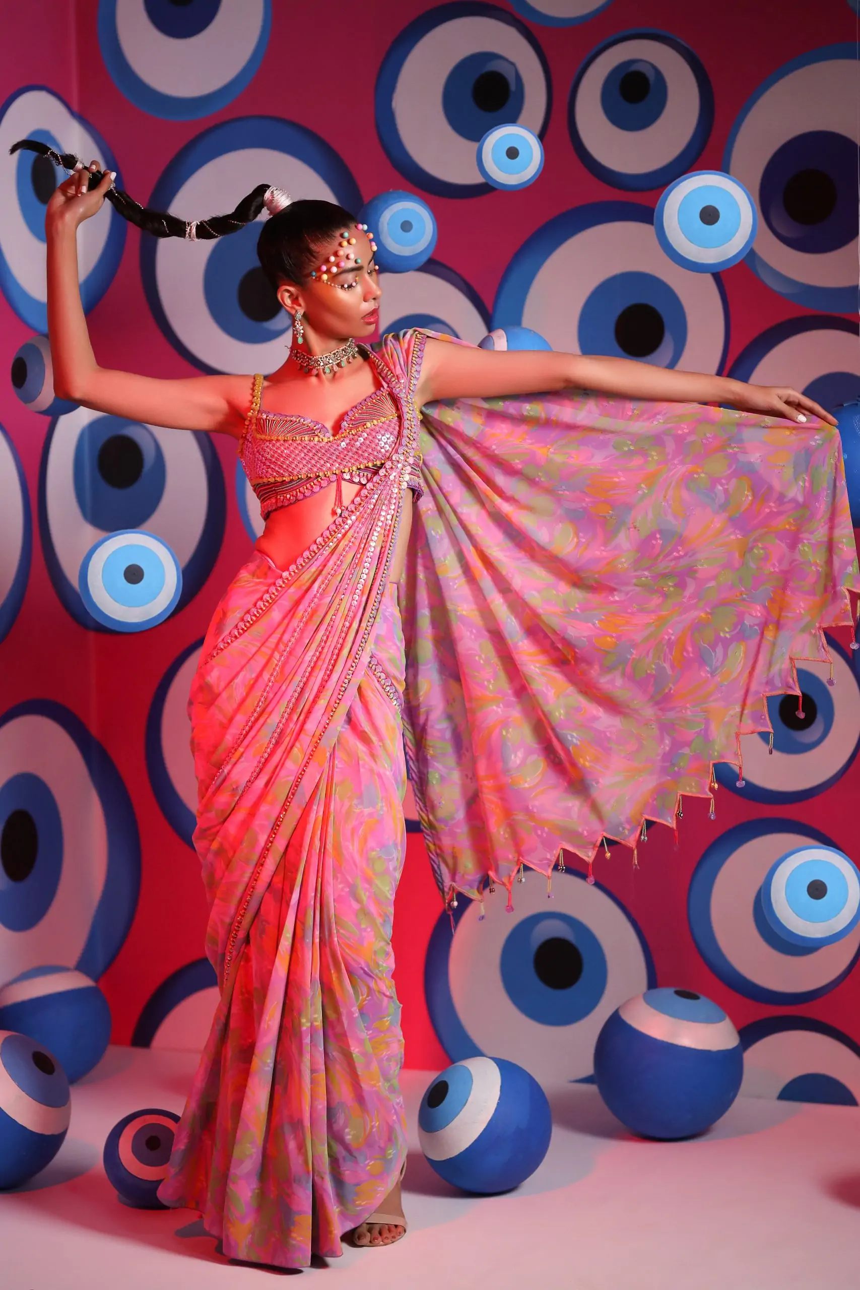 Evil eye saree 1 Iter Couture