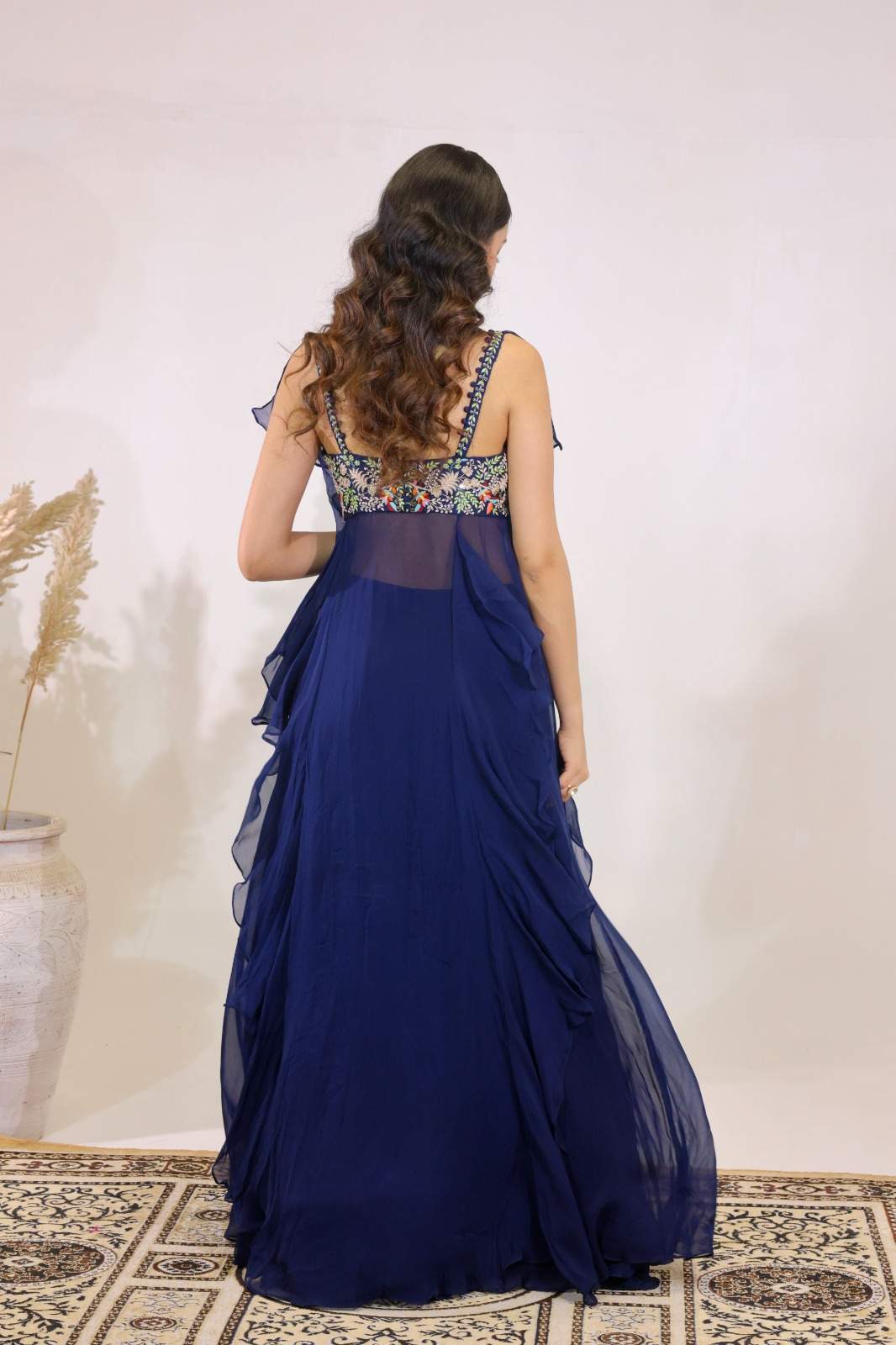 Midnight Bloom Lehenga Set R-156 3 Midnight Bloom Lehenga Set R-156 - Image 3